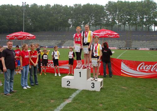 Mit übersprungenen 1,26 belegte Heike Werschmöller Platz 1 im Hochsprung zusammen mit einer Athletin aus Hagen.