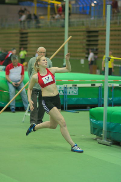 Nadine Thiemann im Anlauf für 1,55m. Mit dieser Höhe wurde sie Zweite in der U20. 