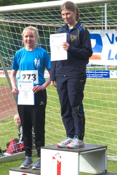 Carla Weiser wurde Zweite hinter Ronja Stüwe in der U16-Alterklasse über 5 km.