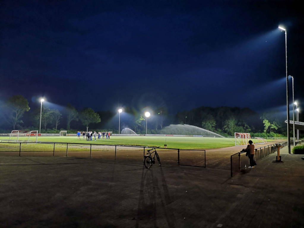 Panorama vom Stadion im neuen LED-Licht