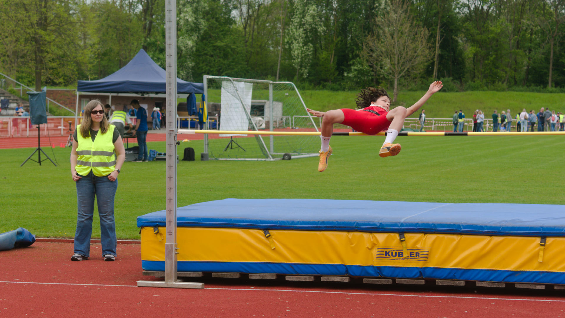 Die Lattenüberquerung bei Vincent wird immer besser. 