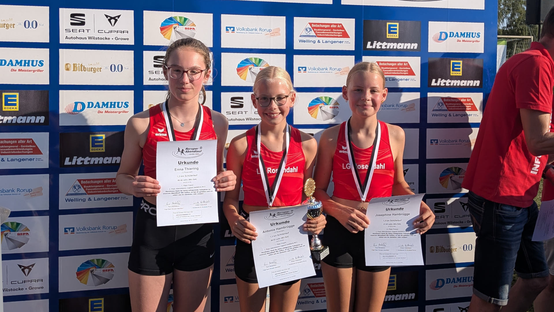 Warm war es - Aber der Lauf hat sich für Enna, Antonia und Josephine gelohnt.