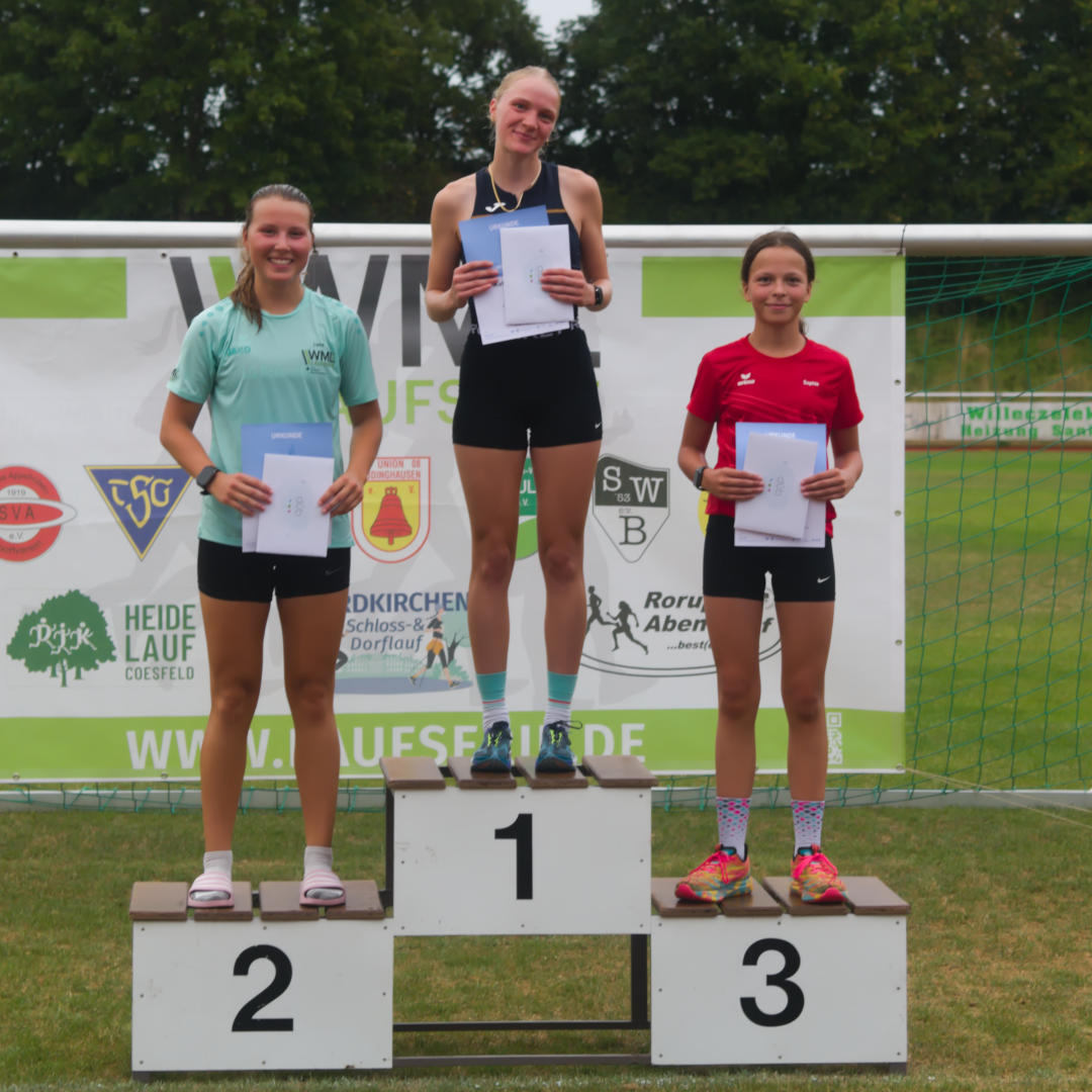 Platz zwei für Lena Kerkhoff und überraschend Platz drei für Sophie Marie Hering