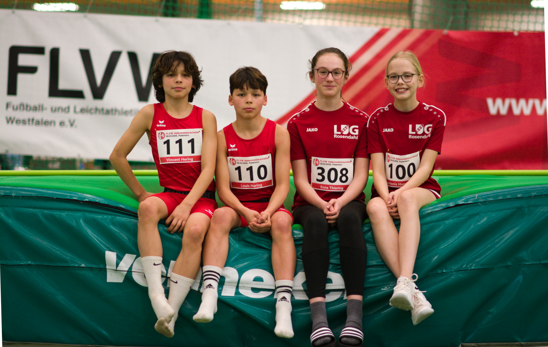 Vincent, Louis, Enna und Antonia zeigen großartige Leistungen bei ihren ersten Westälischen Meisterschaften